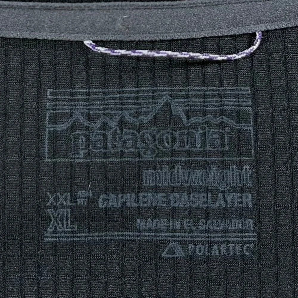 Patagonia Capilene Midweight Mens XL Black 1/4 Zip Baselayer Polartec Outdoors - Picture 3 of 9